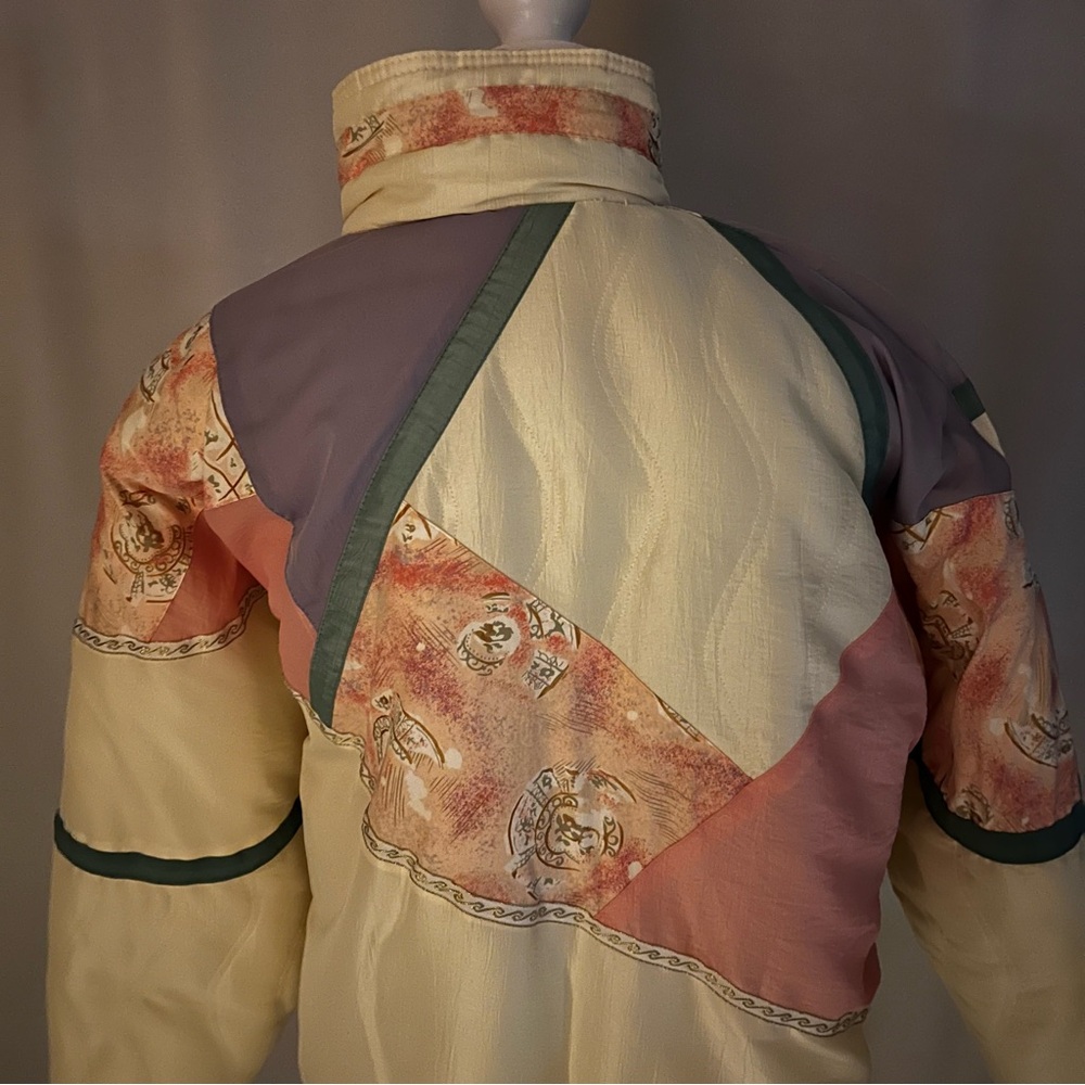 Vintage 1980s Patchwork Puffer Jacket - image 5